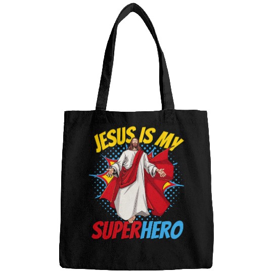 Reading Book Jesus Is My Superhero Powerful Christian Comic Book Hero Reader Bags