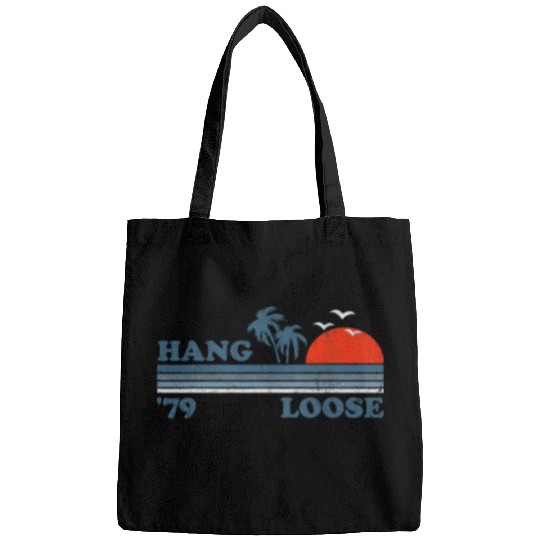 Surf Life vintages Hang Loose Surfing Beach Retro Sunset Surf 70s Gift 1 Bags