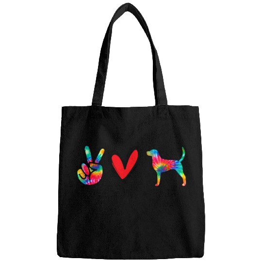 English Foxhound Mom Dad Tie Dye Dog Paw Lover Bags