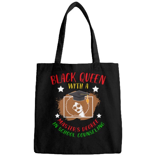 Black Queen MSW Social Work Art Learn Masters Graduation Bags