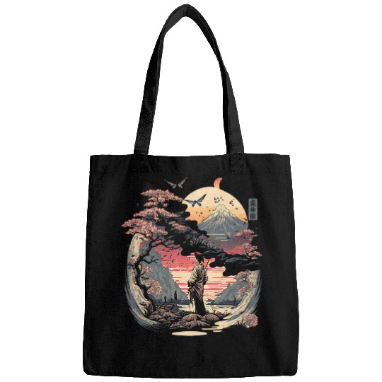 Tattoo Ink Ukiyoe Art Kanagawa vintages Japanese Tattoo Art Graphic 3 Bags