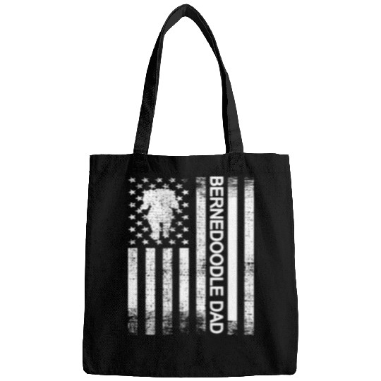 Bernedoodle Dad US Flag Bernedoodle Dog Owner Bags