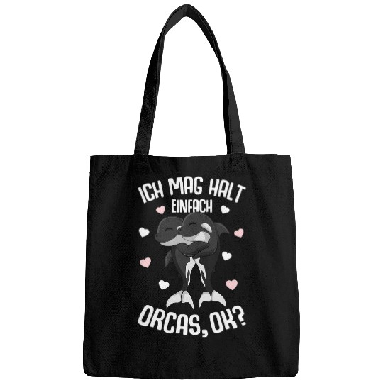 Whales Ich mag halt orcas whale swords whale killer whale kids girls Bags