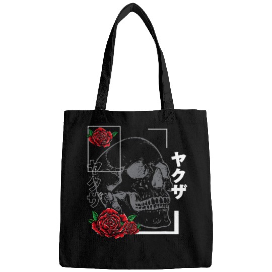 Skeletons Skulls vintages Horror Yakuza Skull Japanese Retro Fashion Bones Skull Bags
