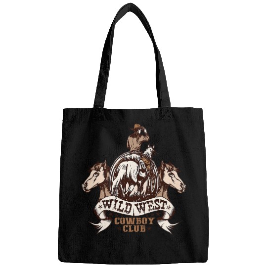 Retro Cowboy Riding Horse Wild West Rodeo Western Country Bags