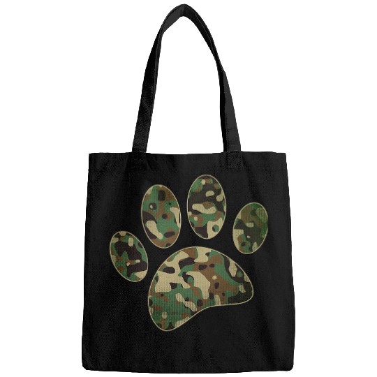 Dog Camouflage Paw Cute Prints Camo Military Tactical Idea Bags