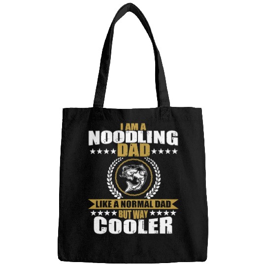 Fishing Mens Catfish Noodling Dad Design CatFishing Men Fisher Bags