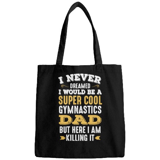 Gym Training Super Cool Gymnastics Dad Funny Gymnast109 Bodybuilding Bags