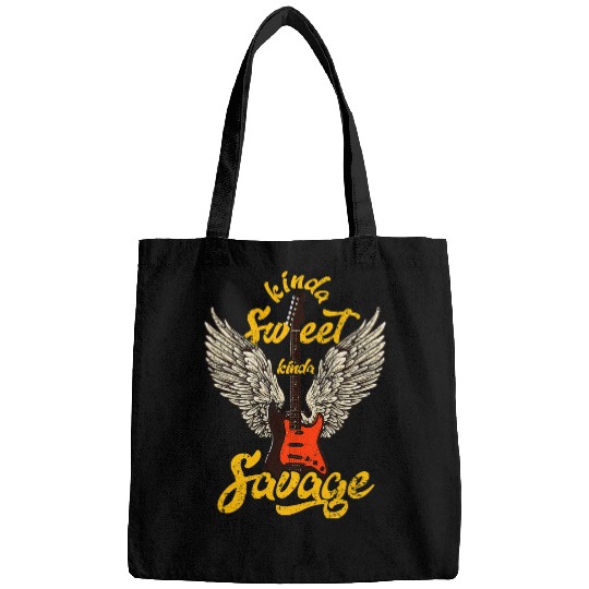 Guitarist Kinda Sweet Kinda Savage Angel Wings Electric Guitar vintages Guitar Bags