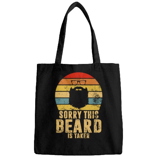 Sorry This Beard Is Taken Retro Valentines Day Idea for Him Bags