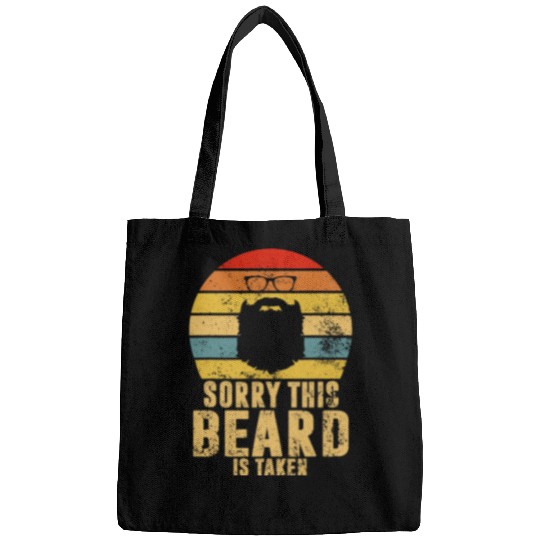 Sorry This Beard Is Taken Retro Valentines Day Idea for Him Bags