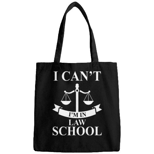 I Cant Im In Law School Funny Law Student Council Bags