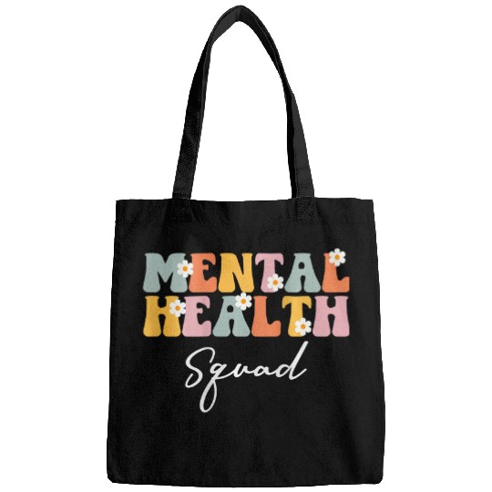 mental health matters squad groovy psychologist rapy back Bags