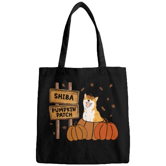 Dog Shiba Inu Pumpkin Patch Dog Lovers Thanksgiving Halloween 3 Bags