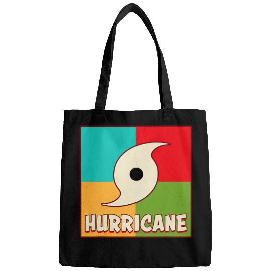 Hurricane Symbol Silhouette Retro Pop Art Graphic Bags