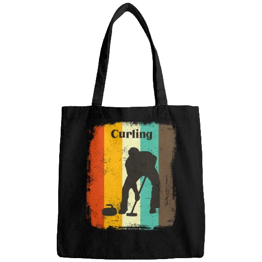 Curling Retro 70s vintages Curler Sweeping Men Gift Bags