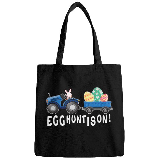Tractor driving Egg Hunt Is On Bunny riding Tractor with Easter for kids Bags