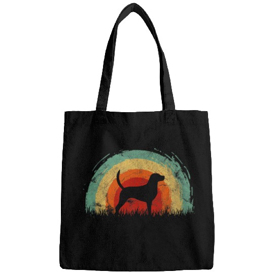 Retro English Foxhound vintages Rainbow Dog Men Women Bags