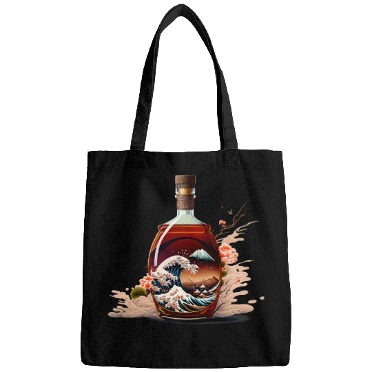 Surrealism Japanese Painting Bourbon Wines Drinking Bags