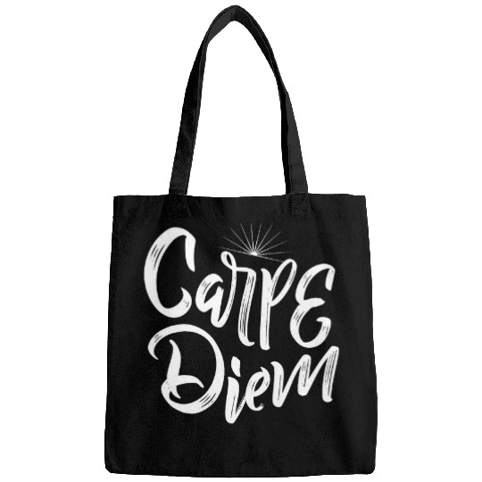 Carpe Diem inspiration art Bags