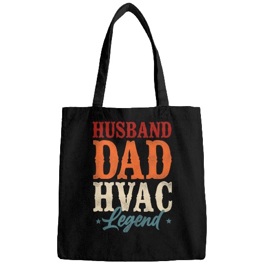 HVAC Technician Tech Dad Husband vintages Husband Dad Hvac Bags