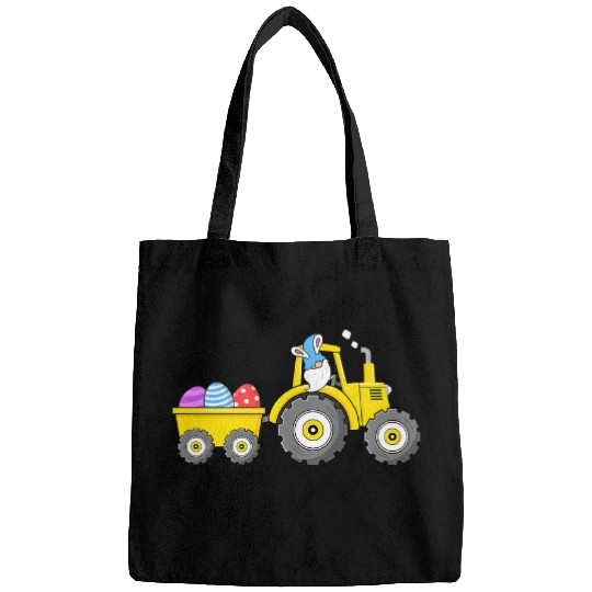 Tractor driving Kids Easter Tractor Happy Easter Bunny Egg Hunt Gnome Toddler Boy Bags
