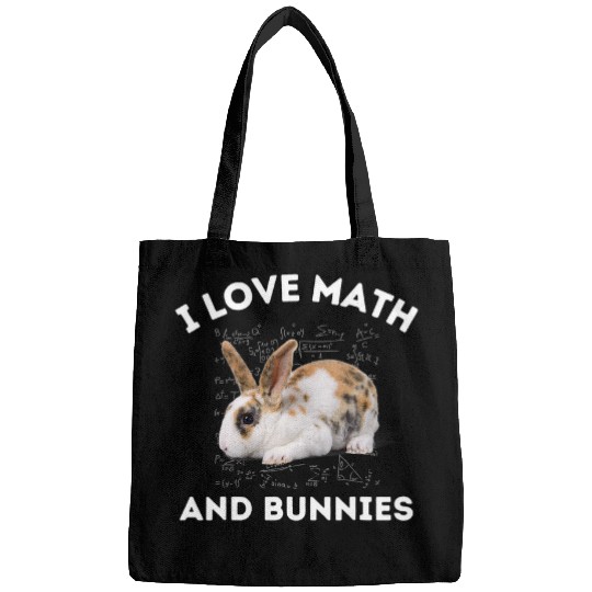 Rabbits I Love Math and Bunnies Rabbit Lover Owner Algebra Teacher 137 Bags