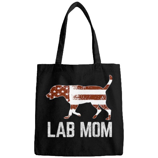 Labrador Lab Dog Womens Chocolate Lab Mom vintages Patriotic Labrador American Flag Bags