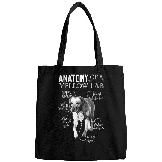 Labrador Lab Dog Anatomy of a Yellow Lab Chalkboard Labrador Retriever Lover Bags
