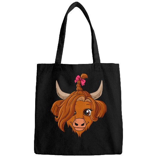 Scottish Highland Cow Cute Heifer Highland Cow Farmer Cowboy Bags