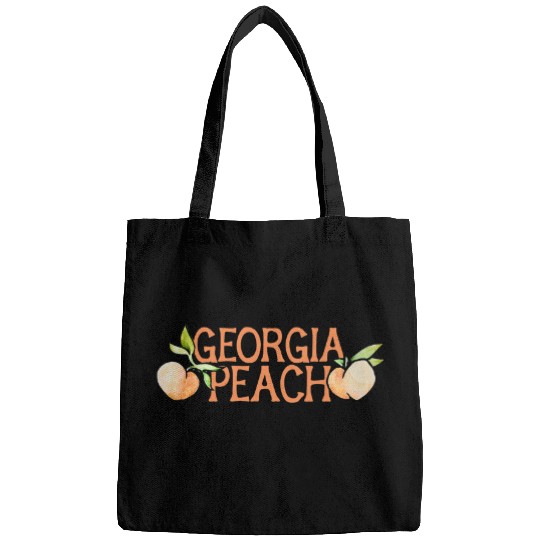 Georgia Peach watercolor peaches artwork Bags