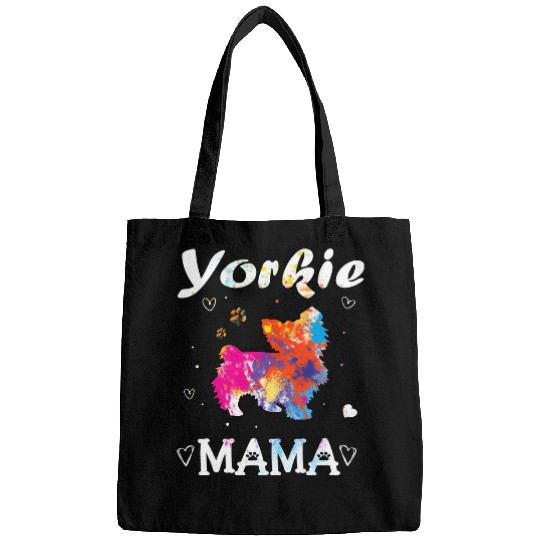Funny Yorkie mama Yorkie Pop Art Dog valentines day Bags