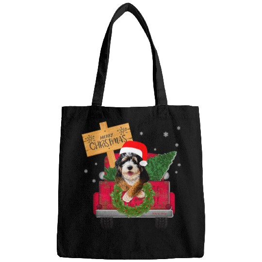 Bernedoodle Christmas truck matching pajamas Bags