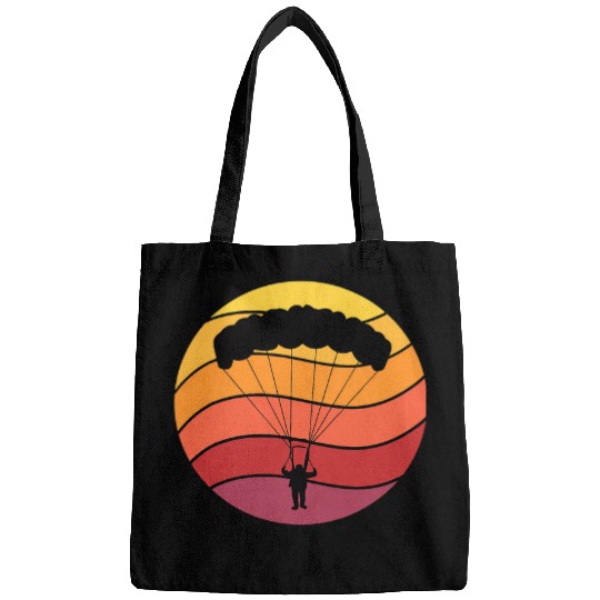 Skydiving Gift Paragliding Retro Skydiving Parachuting Skydive Parachutist Bags