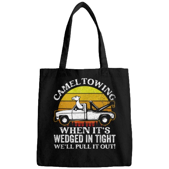 Camel Towing Retro Humor Saying Funny Transport Halloween Bags