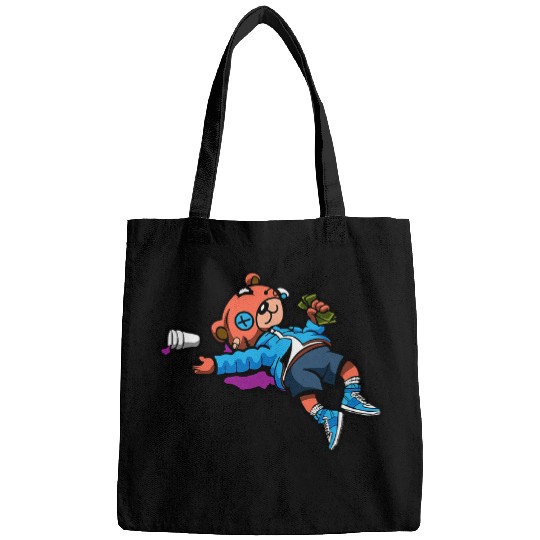Funny Bear Drunk Gangster Party Teddy Bear Hip Hop Lover Clothing Gift Cute Bears Bags