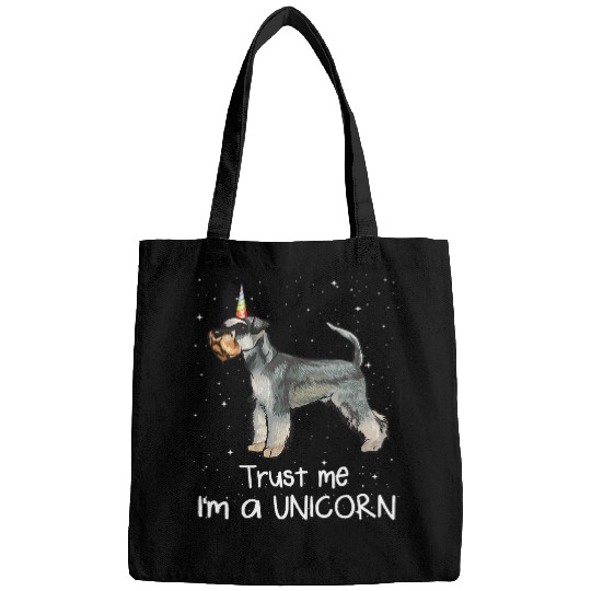 Pony Unicorns Funny Miniature Schnauzer Trust Me Im A Unicorns Dog Ponies Bags