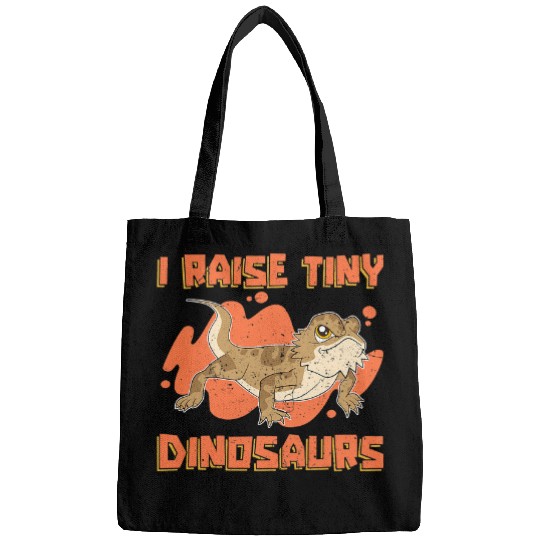 Bearded Dragon Funny Reptile Pet Owner Tiny Dinosaurs Animal Bearded Dragon Bags