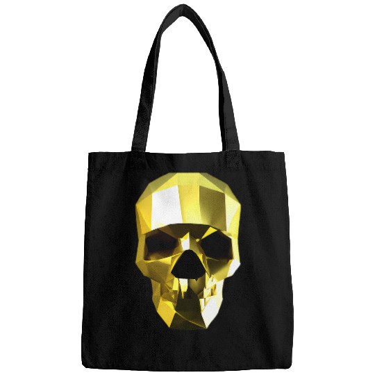 Skeletons Skulls Gold Skull made with origami papers all seasons Skull Bags