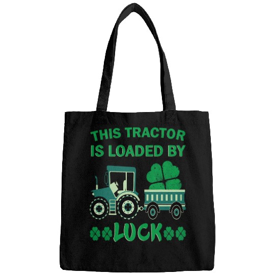 Tractor driving St Patrick Tractor St Patricks Day Shamrock Tractor Apparel 1 Bags
