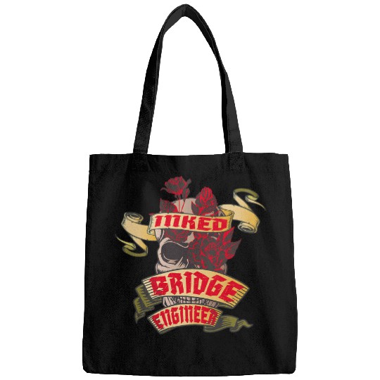 Skeletons Skulls Bridge Engineer Inked Skull Red Roses Tattoo Skull Bags