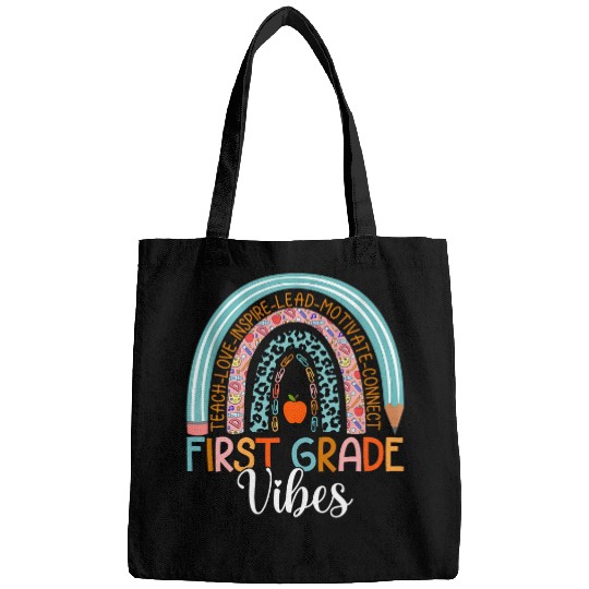 1st Grade Vibes Rainbow First Grade Teacher Team 1st Grade Bags