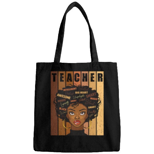 Teacher Job Black Smart Teacher Afro Love Melanin African American Women 8 Bags