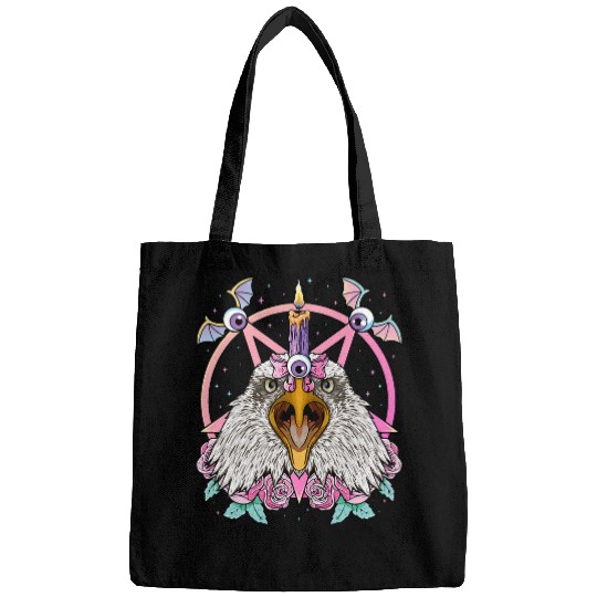 Pastel Goth Eagle Pagan Creepy Menhera Bald Eagle Bags