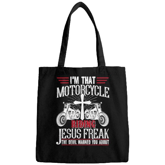 Christian Im That Motorcycle Riding Jesus Freak Christian Biker Christ Bags