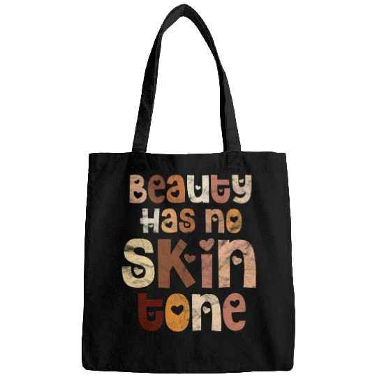Beauty Has No Skintone Melanin African American Distressed Bags