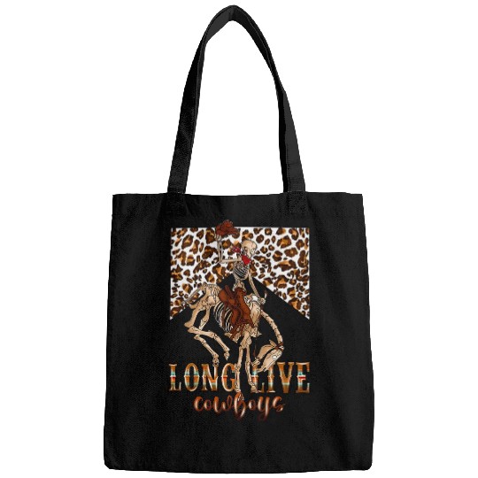 Skeletons Skulls Cowboy Killer Long Live Cowboy Skeletons Leopard Western Skull Bags