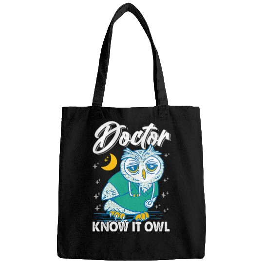 Doctor Know It Owl Funny Bird Hospital Surgeon Bags