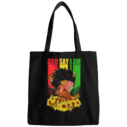 Black Girl God Says I Am Black Melanin Pride History Month 6 Bags