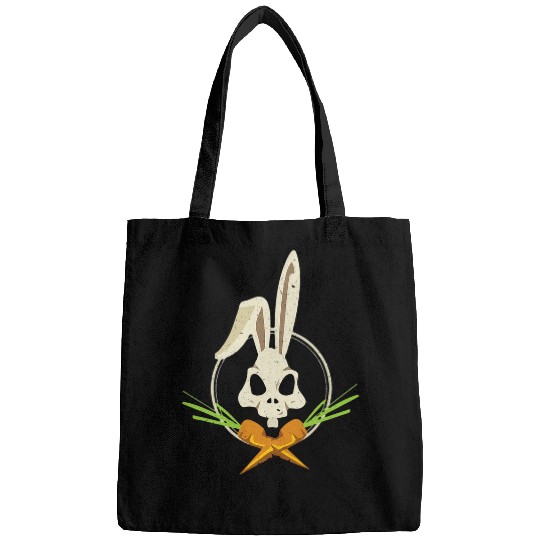 Skeletons Skulls Rabbit Crossbones Carrots Easter Day Skull Bags